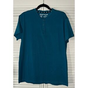 Xray‎ Jeans Men's Teal Henley Tee Size L